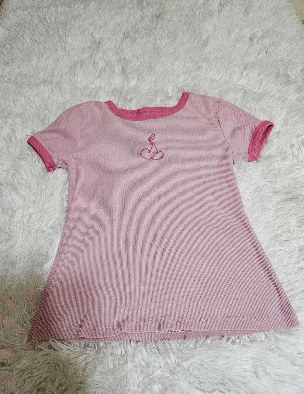 ThereaboutS Pink Ribbed Crewneck Sweater